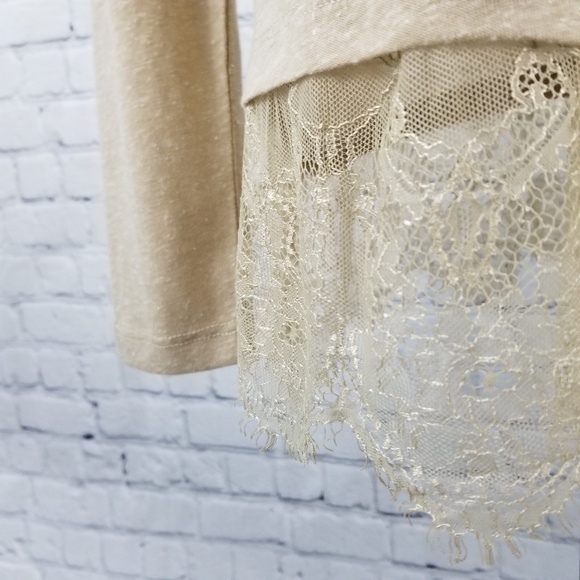 AMANDA GREEN | long sleeve scoop neck with lace - Picture 4 of 6